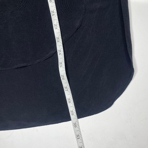 Rag & Bone Dylan Black 100% Silk Tie Cuff Cutout Back Blouse Tunic XS Luxury - Picture 11 of 15